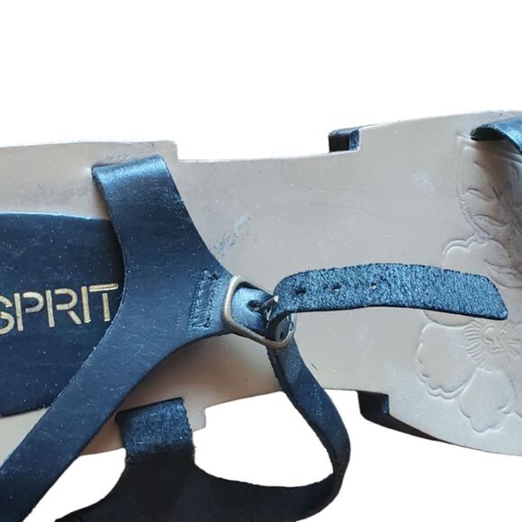 ESPIRIT FLORAL SANDLES SIZE 10 BLACK PLATFORMS - Picture 5 of 5